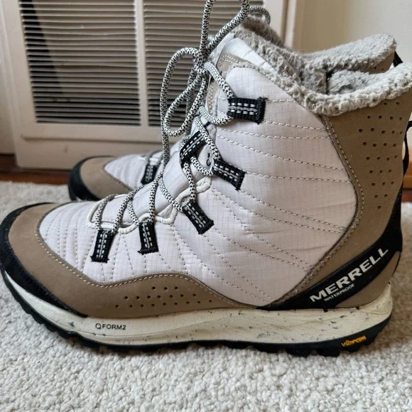 MERRELL Qform2 ankle boots with sherpa lining Women’s size 11 - Picture 3 of 8
